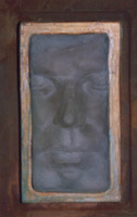 2004
Face Detail
Glass on Patina enhanced background