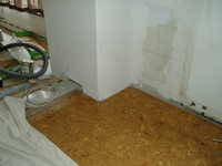 cork flooring in kitchen will also be on indoor porch